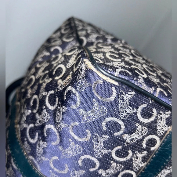 Celine CMacadam Canvas Blue Boston Bag - Picture 13 of 14